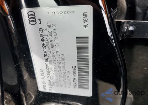 2016 Audi A3 Premium from USA, damaged, VIN WAUA7GFF1G1041632